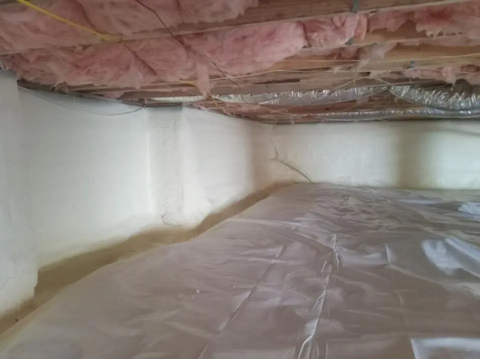 Crawl space encapsulation with closed-cell spray foam for Roof Maintenance in Saratoga