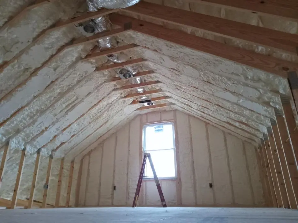 Spray foam roofing application for Crawl Space Insulation project in Saratoga